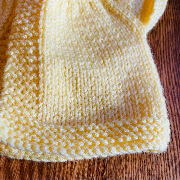 Hand Made Doll Sweater Knit Short Sleeve Duck Button Yellow - Picture 4 of 5